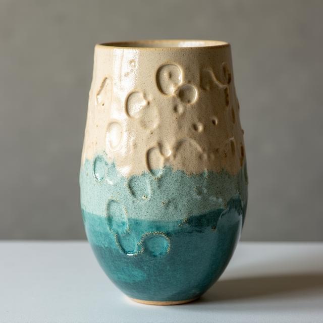 Vaso con texture a rete da pesca