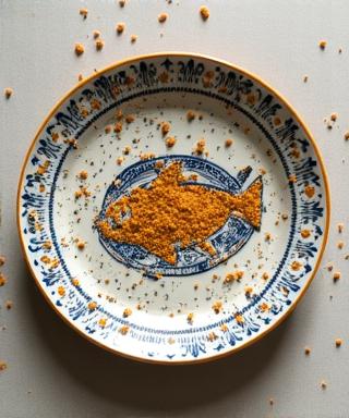 Piatto decorativo rotto in più pezzi